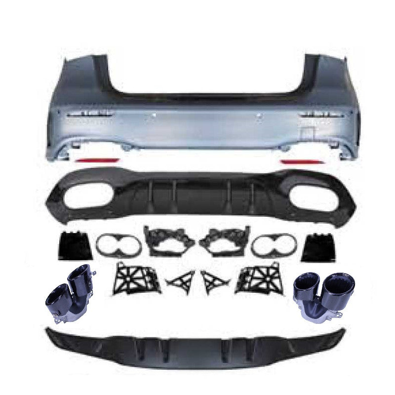 ⭐Paraurti diffusore adatto per Mercedes Classe A W177 Hatchback con terminale ⭐