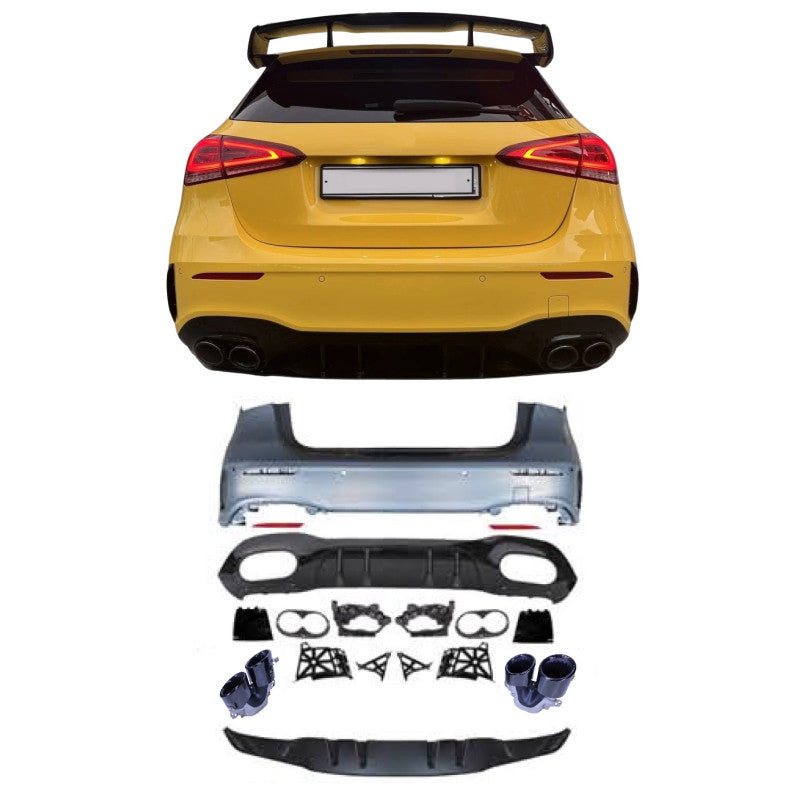 ⭐Paraurti diffusore adatto per Mercedes Classe A W177 Hatchback con terminale ⭐