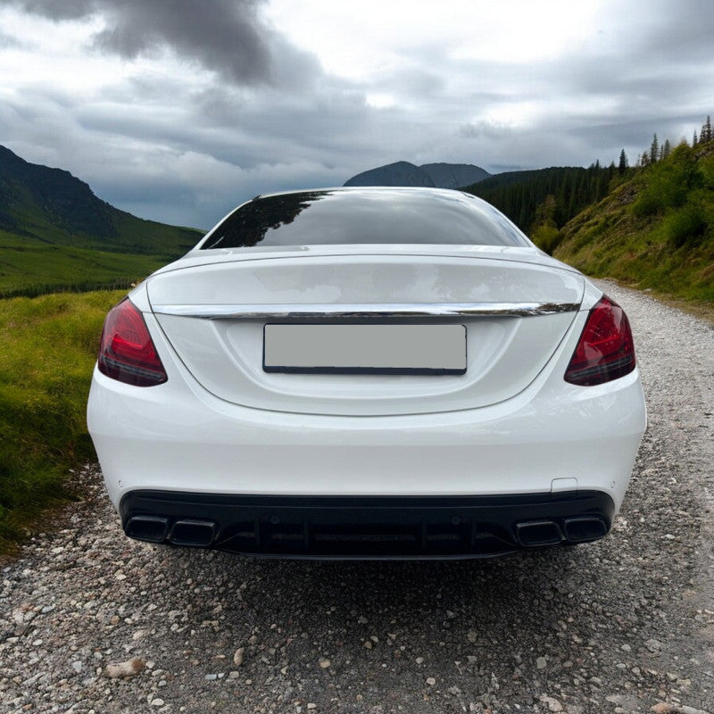 ⭐Paraurti posteriore con diffusore compatibile con Mercedes Classe C W205 Facel⭐