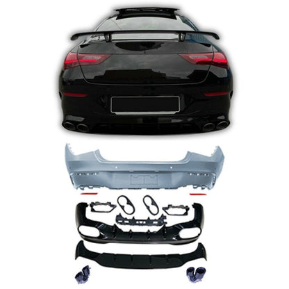 ⭐Paraurti posteriore con diffusore adatto per Mercedes CLA C118 con PDC⭐