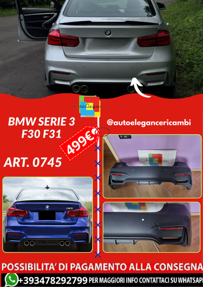 ART. 0745  PARAURTI POSTERIORE BMW SERIE 3 F30 F31