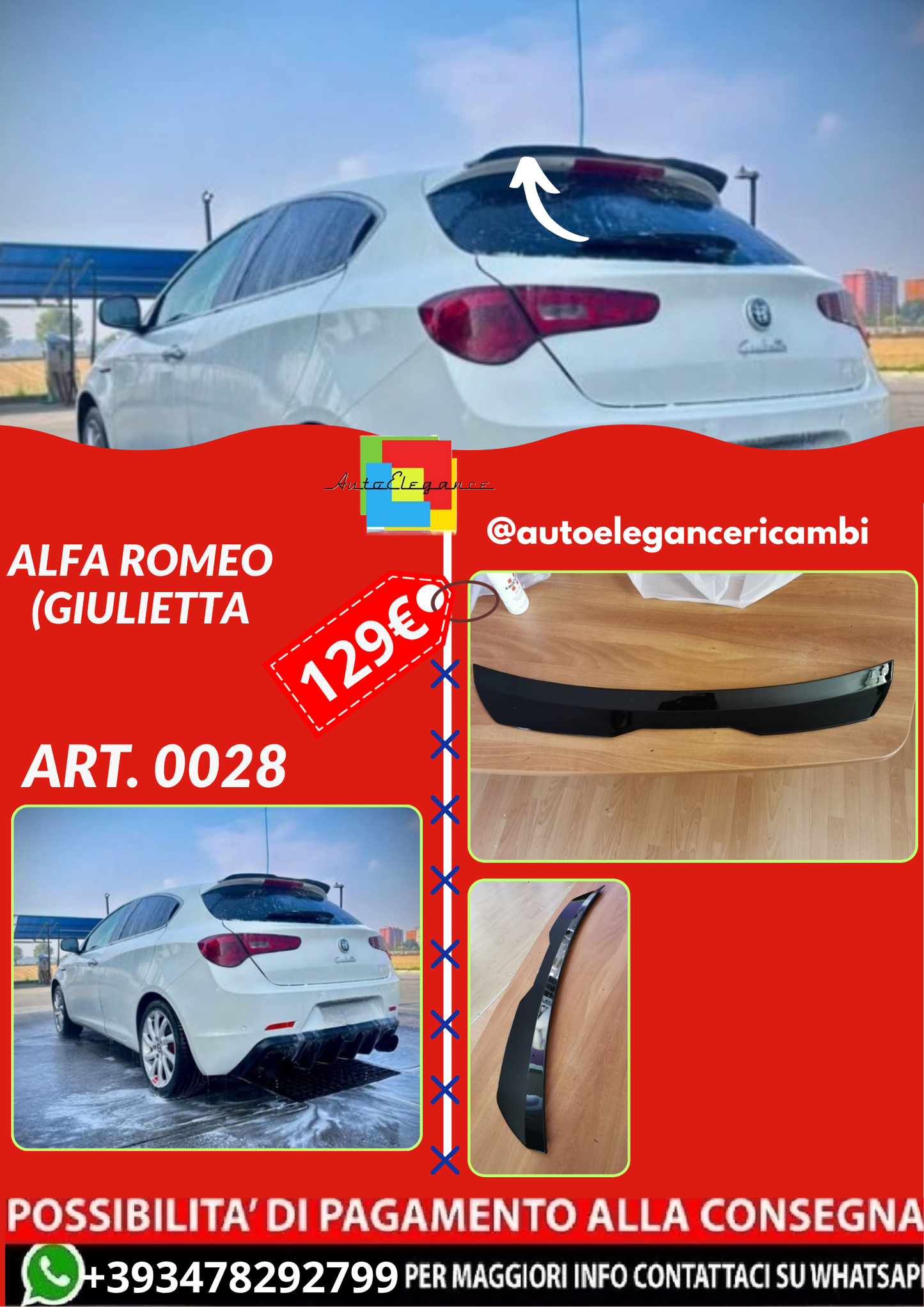 ART. 0028 SPOILER  ALFA ROMEO GIULIETTA