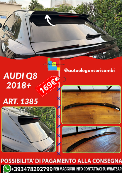 ART. 1385 SPOILER BAGAGLIAIO AUDI Q8 2018+ NERO LUCIDO