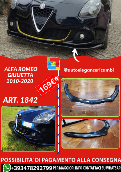 ART. 1842 SPLITTER  ALFA ROMEO GIULIETTA 2010-2020 NERO LUCIDO