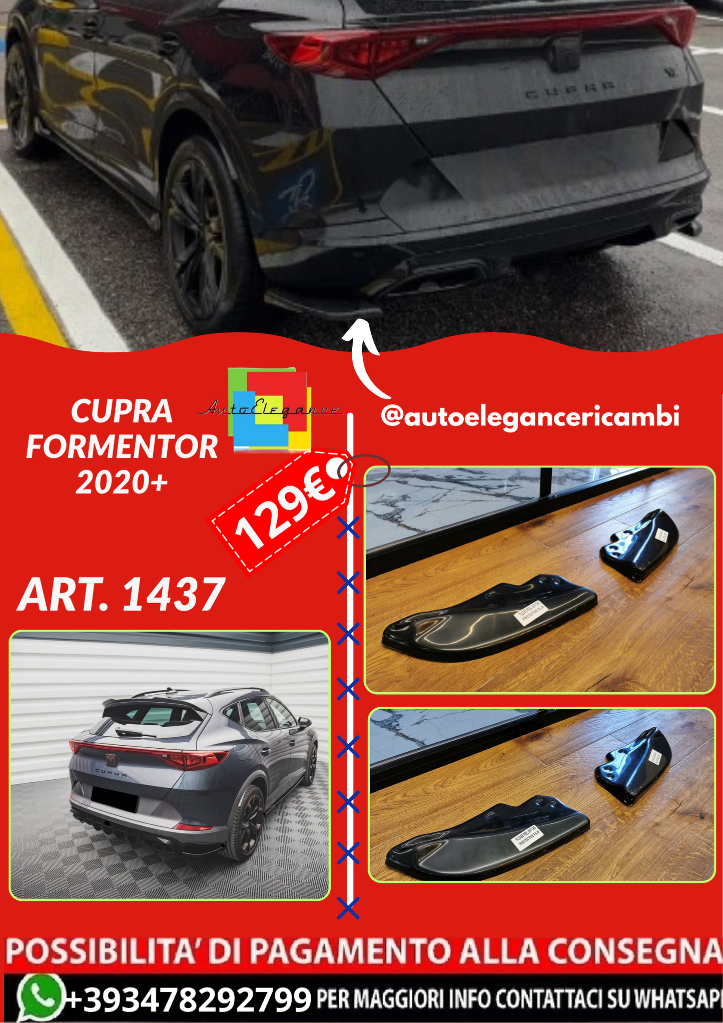ART. 1437 FLAP POSTERIORI CUPRA FORMENTOR 2020+ NERO LUCIDO