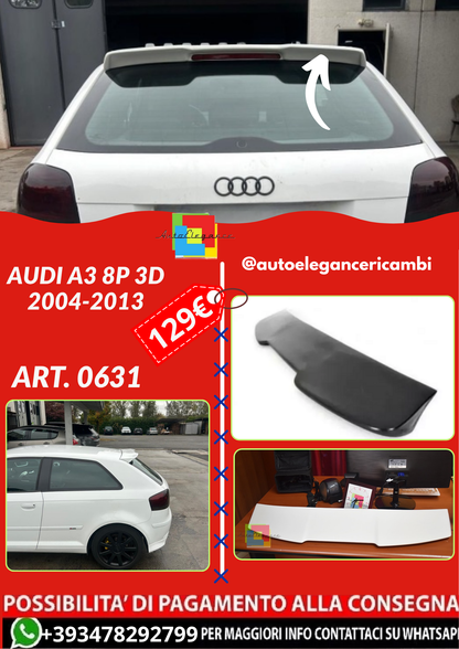 ART. 0631 SPOILER AUDI A3 8P 3D 2004-2013 HATCHBACK LOOK RS3 GREZZO