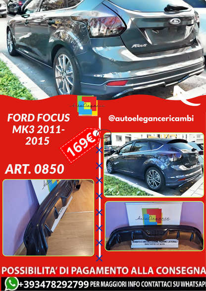 ART. 0850 DIFFUSORE FORD FOCUS MK3 2011-2015 SPORT GREZZO