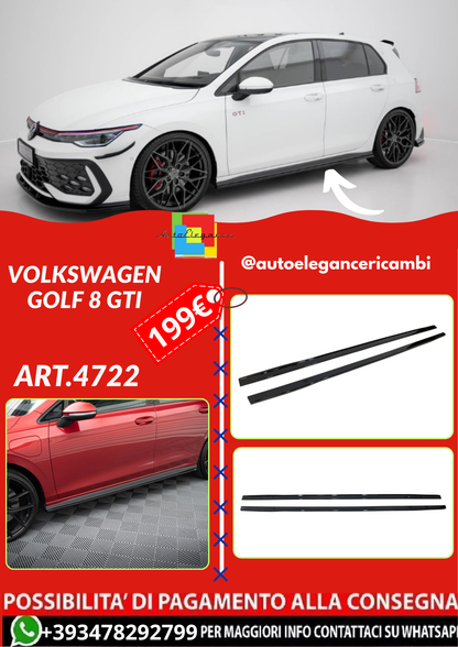 ART.4722 Minigonne Volkswagen Golf 8 Gti Nero lucido
