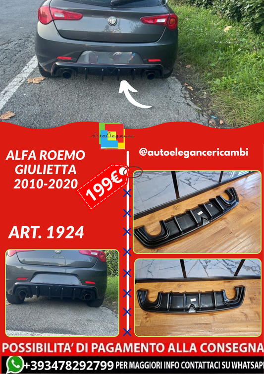 ART. 1924 DIFFUSORE ALFA ROEMO GIULIETTA NERO LUCIDO LOOK TUNING