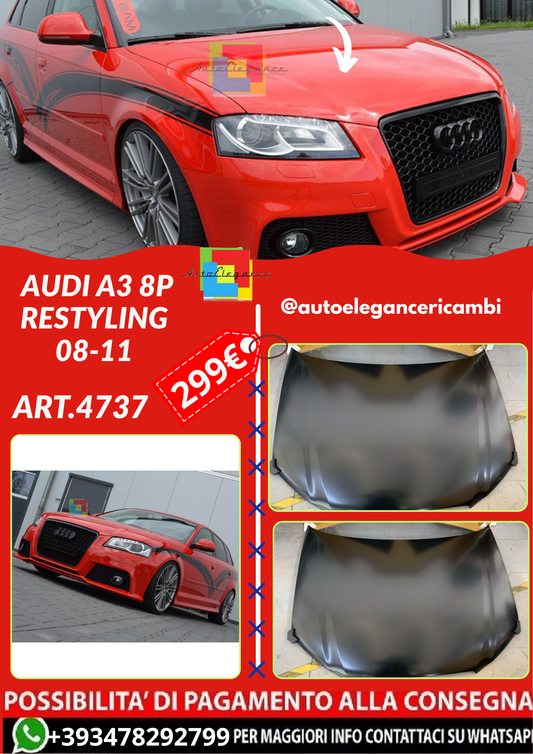 ART.4737 COFANO AUDI A3 8P RESTYLING 08-11