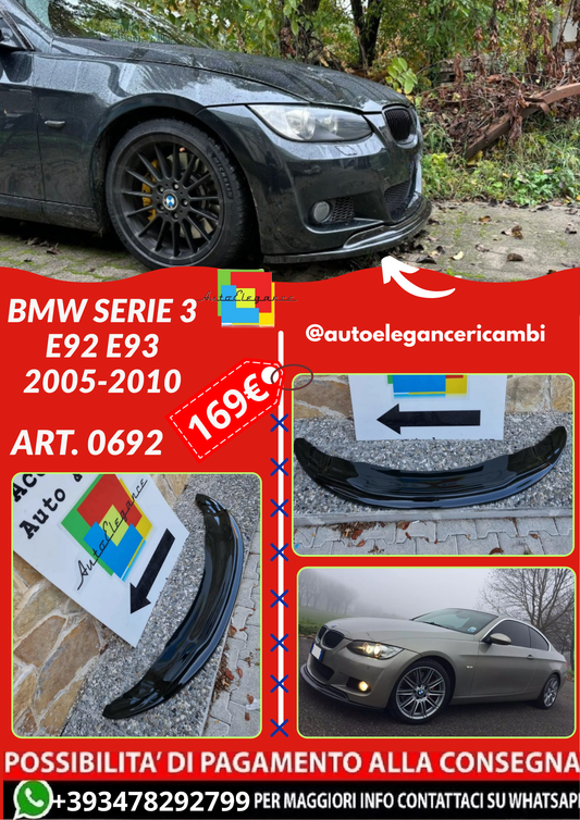 ART. 0692 SPLITTER BMW SERIE 3 E92 E93 MTECH 2005-2010 NERO LUCIDO