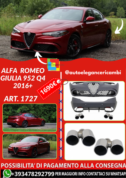 ART. 1727 BODYKIT ALFA  ROMEO GIULIA 952 Q4 2016+ LOOK QUADRIFOGLIO