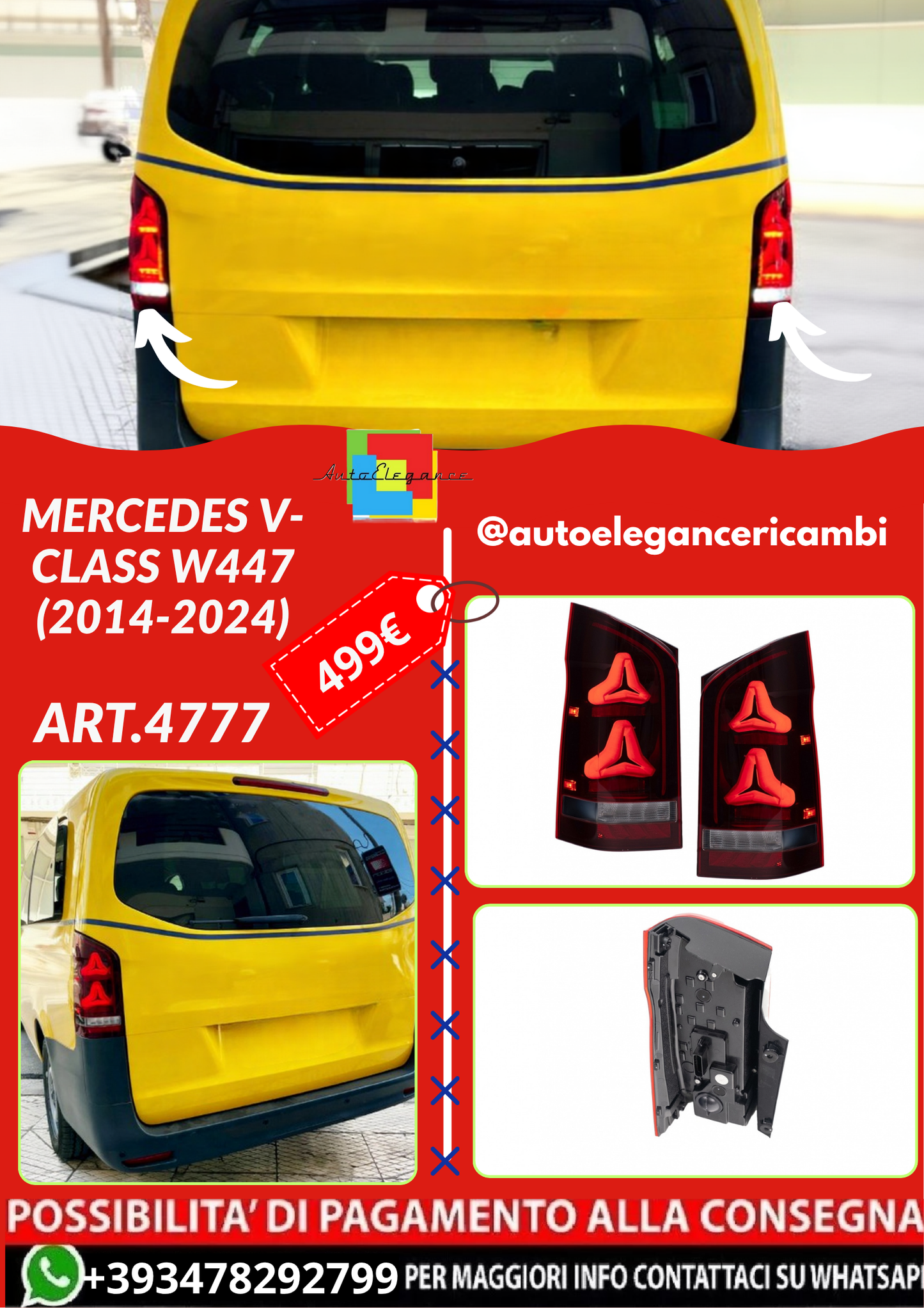 ART.4777  FARI  POSTERIORI  Mercedes V-Class W447 (2014-2024)