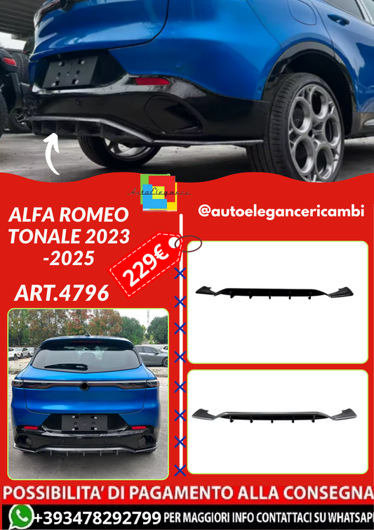 ART.4796 SPLITTER  POSTERIORI Alfa Romeo Tonale 2023 -2025