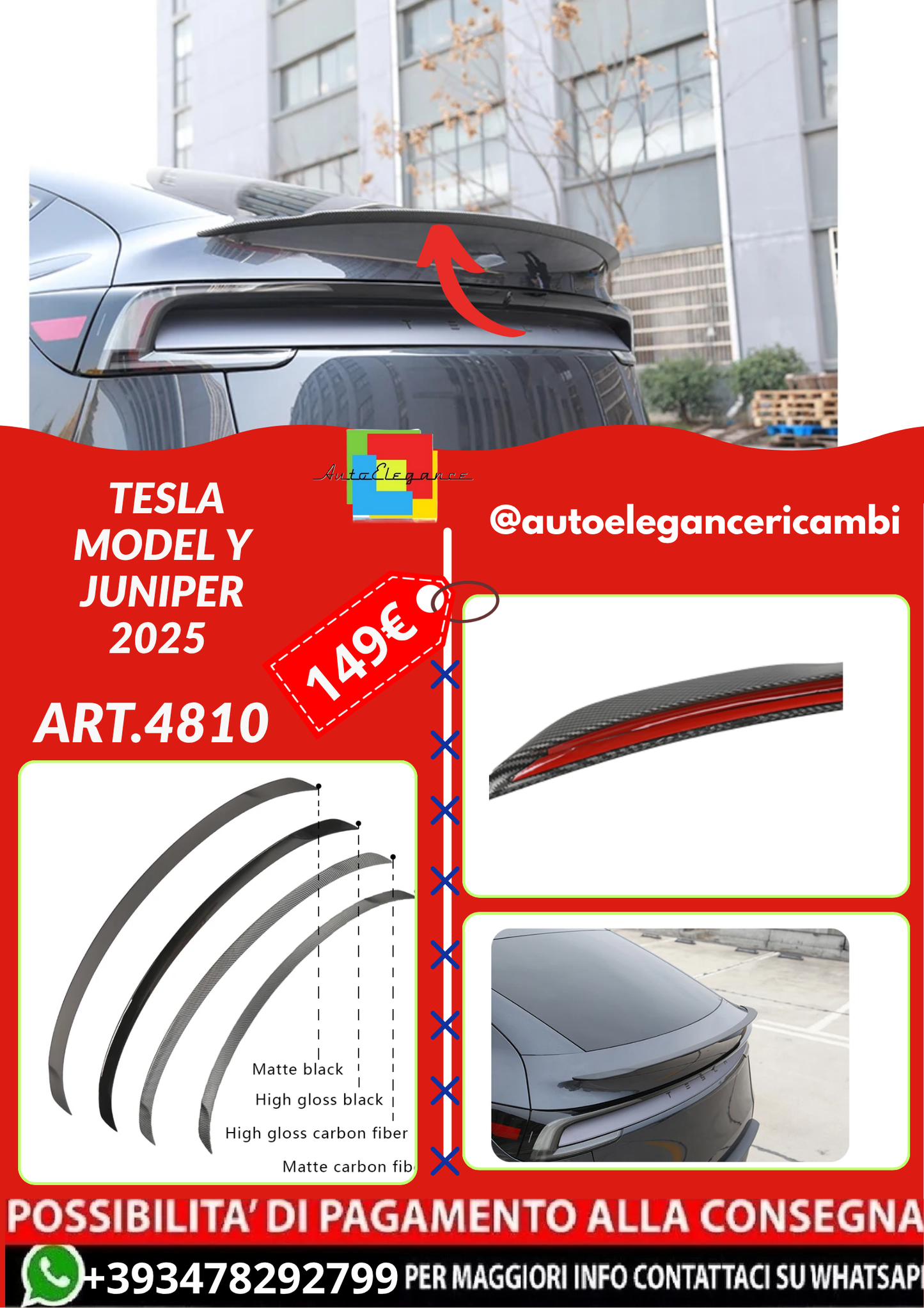 ART.4810 SPOILER Tesla Model Y Juniper 2025