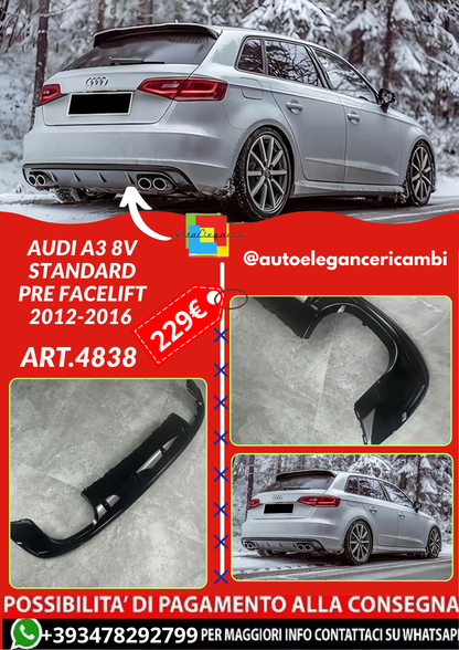 ART.4838 DIFFUSORI  Audi A3 8V Standard Pre Facelift 2012-2016