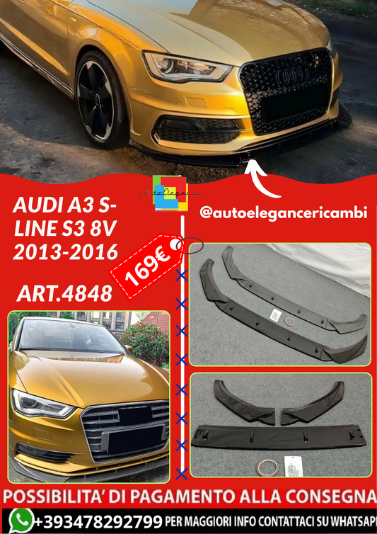 ART.4848 SPLITTER Audi A3 S-Line S3 8V   2013-2016