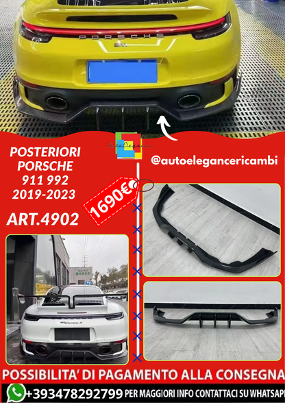 ART.4902 SPLITTER  POSTERIORI Porsche 911 992 2019-2023
