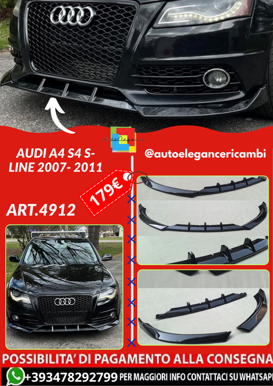 ART.4912 SPLITTER  AUDI A4 S4 S-Line 2007- 2011