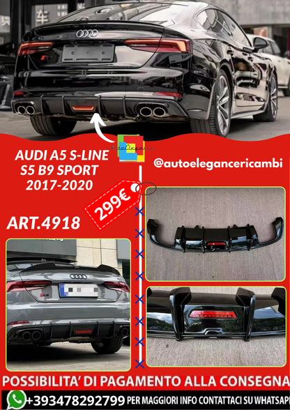 ART.4918 DIFFUSORI  Audi A5 S-Line S5 B9 Sport 2017-2020