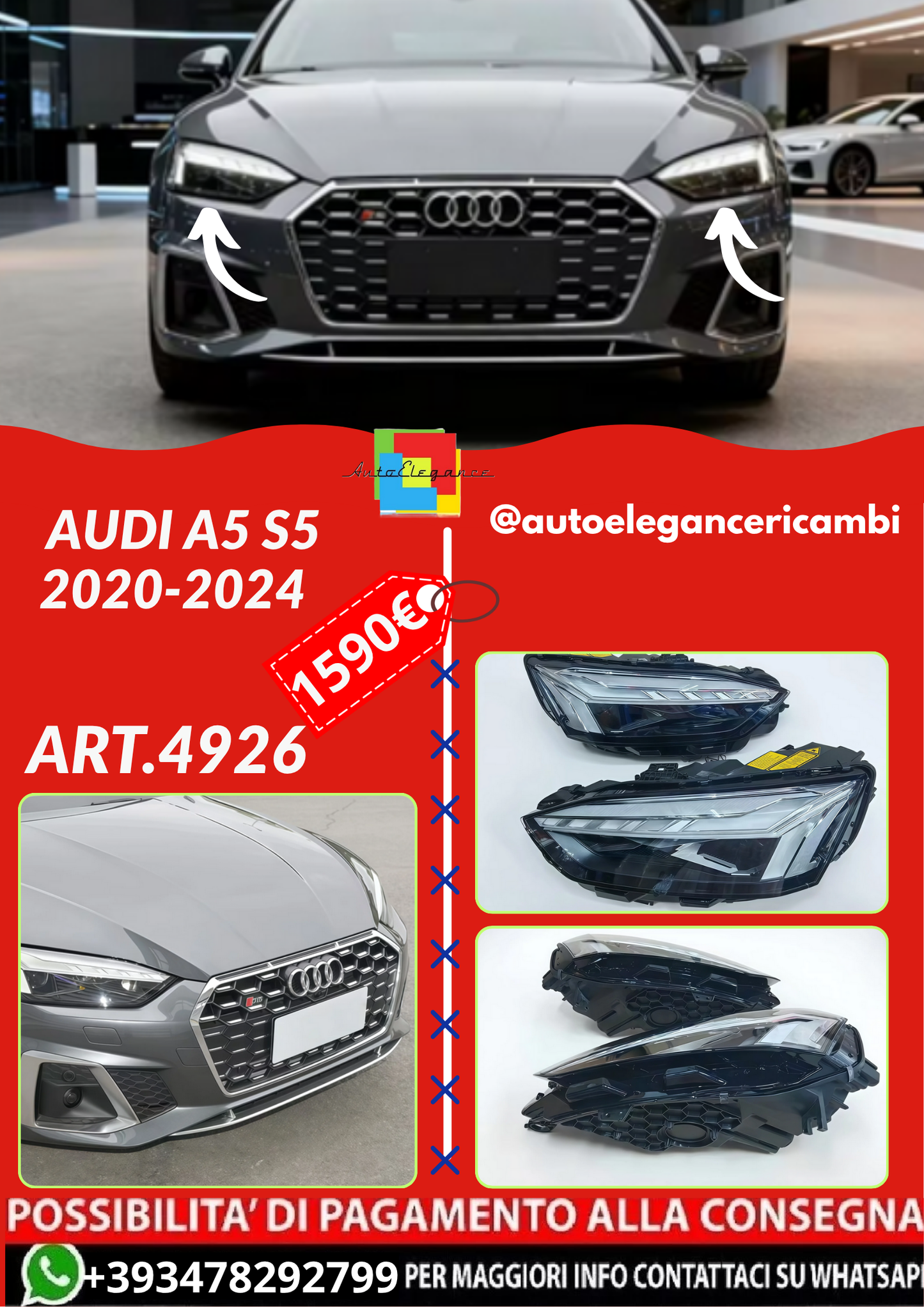 ART.4926  FARI  ANTERIORI Audi A5 S5 2020-2024