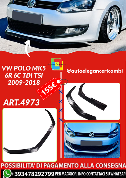 ART.4973 SPLITTER VW POLO MK5 6R 6C TDI TSI 2009-2018