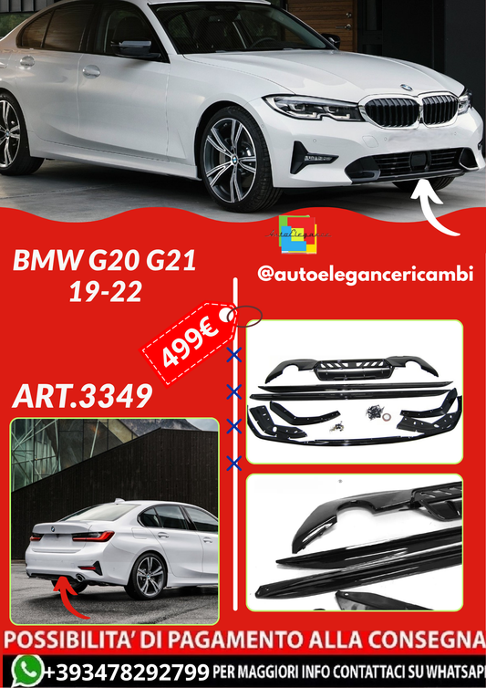 ART.3349 BODY KIT GLOSSY BLACK PERFORMANCE STYLE fits BMW G20 G21 19-22
