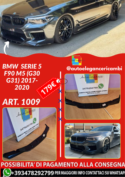ART. 1009 SPLITTER BMW  SERIE 5 F90 M5 (G30 G31) 2017-2020 NERO LUCIDO