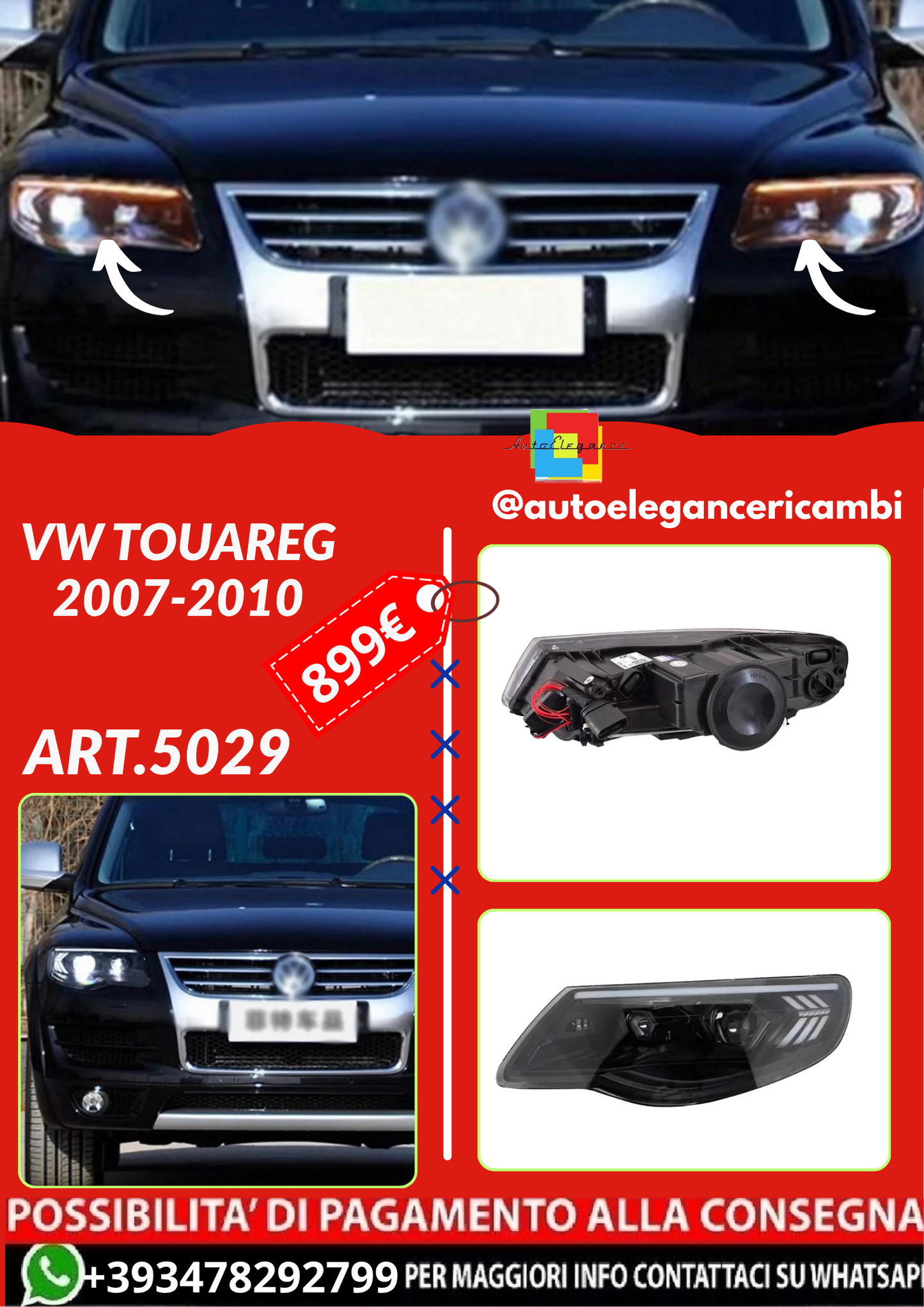 ART.5029   FARI ANTERIORI  VW Touareg 2007-2010