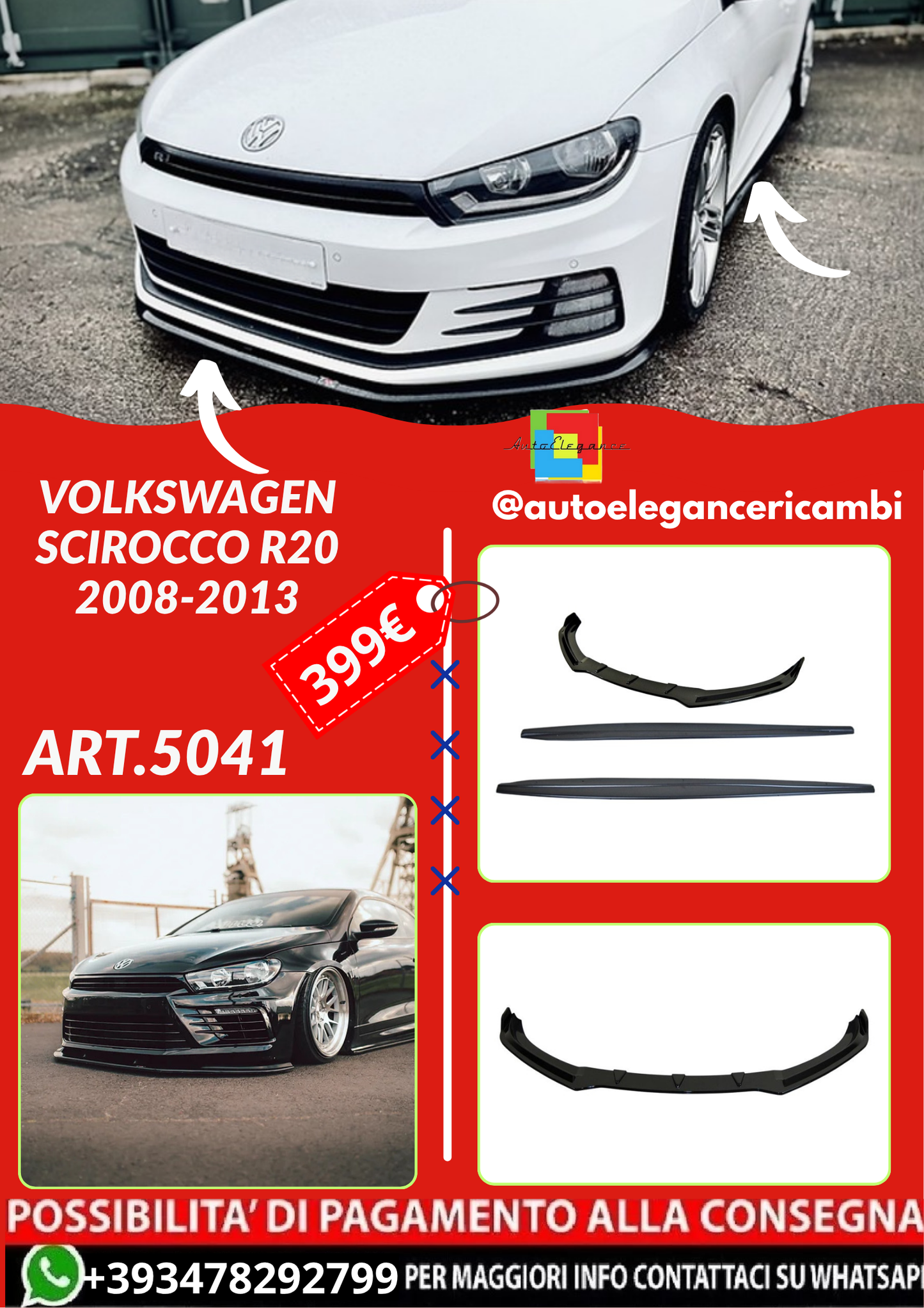 ART.5041  BODYKIT Volkswagen Scirocco R20 2008-2013