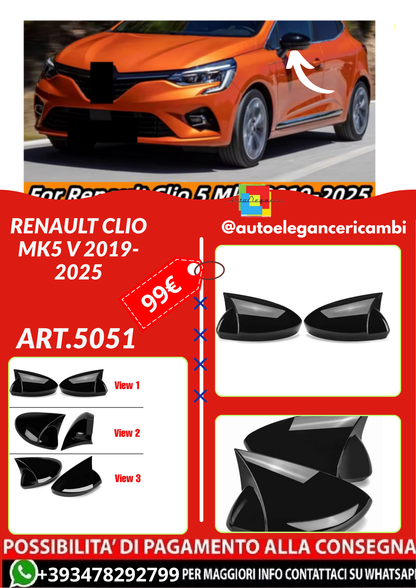 ART.5051  Copertura dello specchio laterale Renault Clio Mk5 V 2019-2025