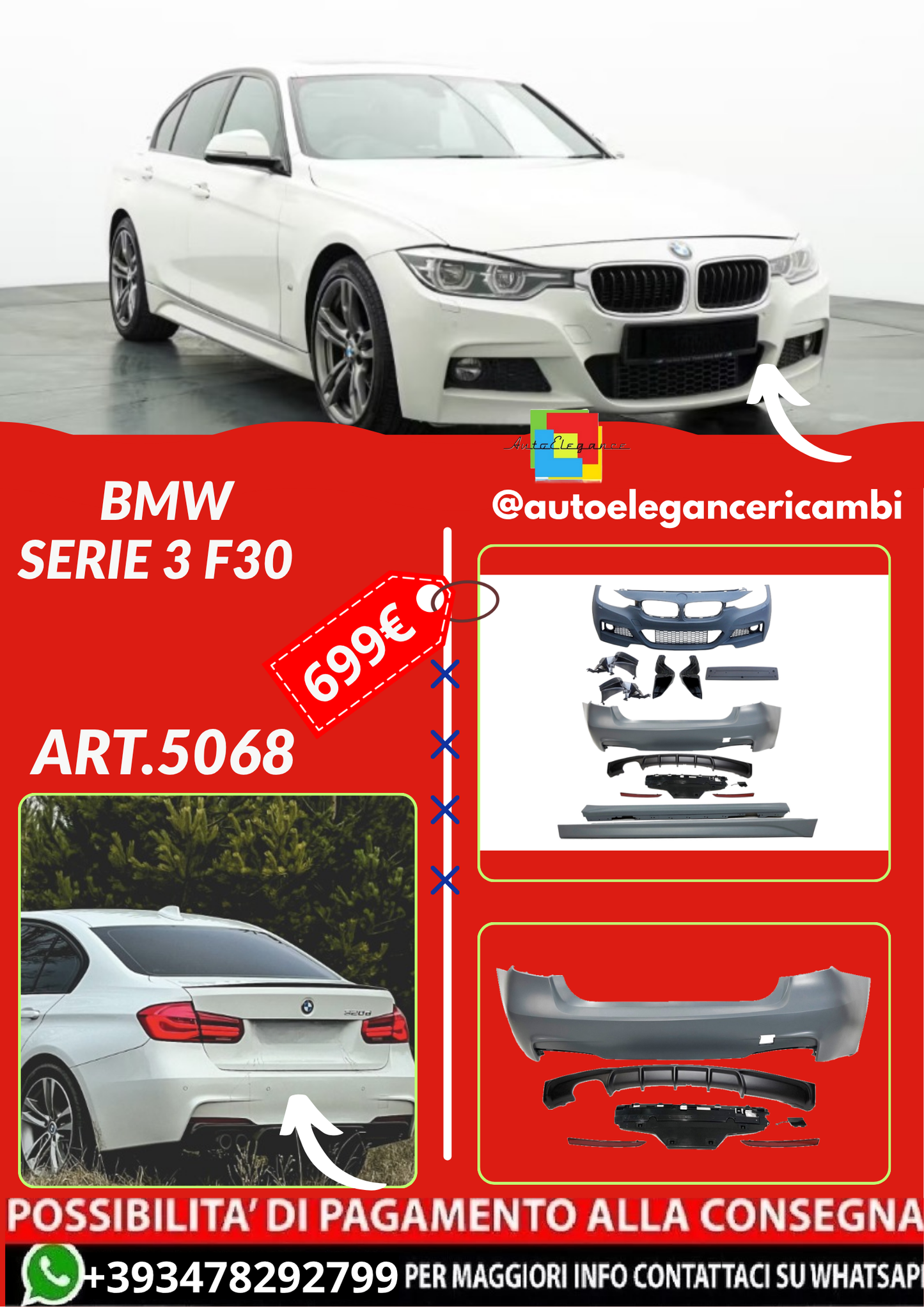 💕ART.5068   BODYKIT BMW SERIE 3 F30 💕