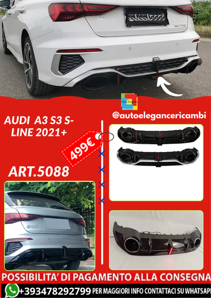 ART.5088 DIFFUSORI AUDI  A3 S3 S-Line 2021+