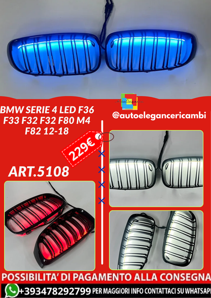 ART.5108  GRIGLIA  BMW Serie 4 LED F36 F33 F32 F32 F80 M4 F82 12-18