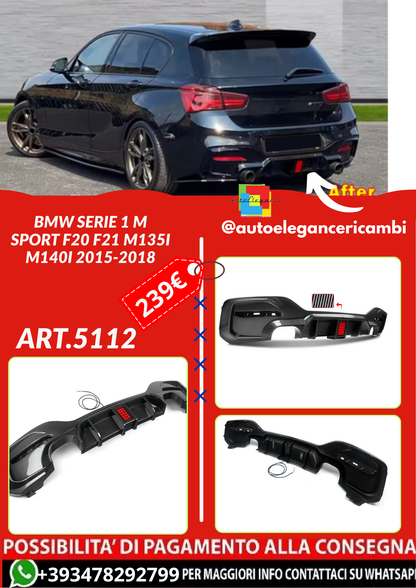 ART.5112 DIFFUSORI Carbonio BMW Serie 1 M Sport F20 F21 M135i M140i  15-18