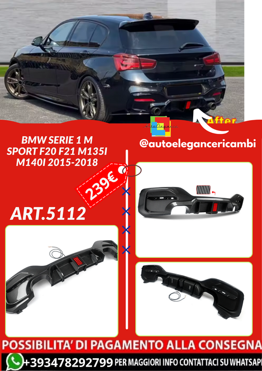 ART.5112 DIFFUSORI Carbonio BMW Serie 1 M Sport F20 F21 M135i M140i  15-18