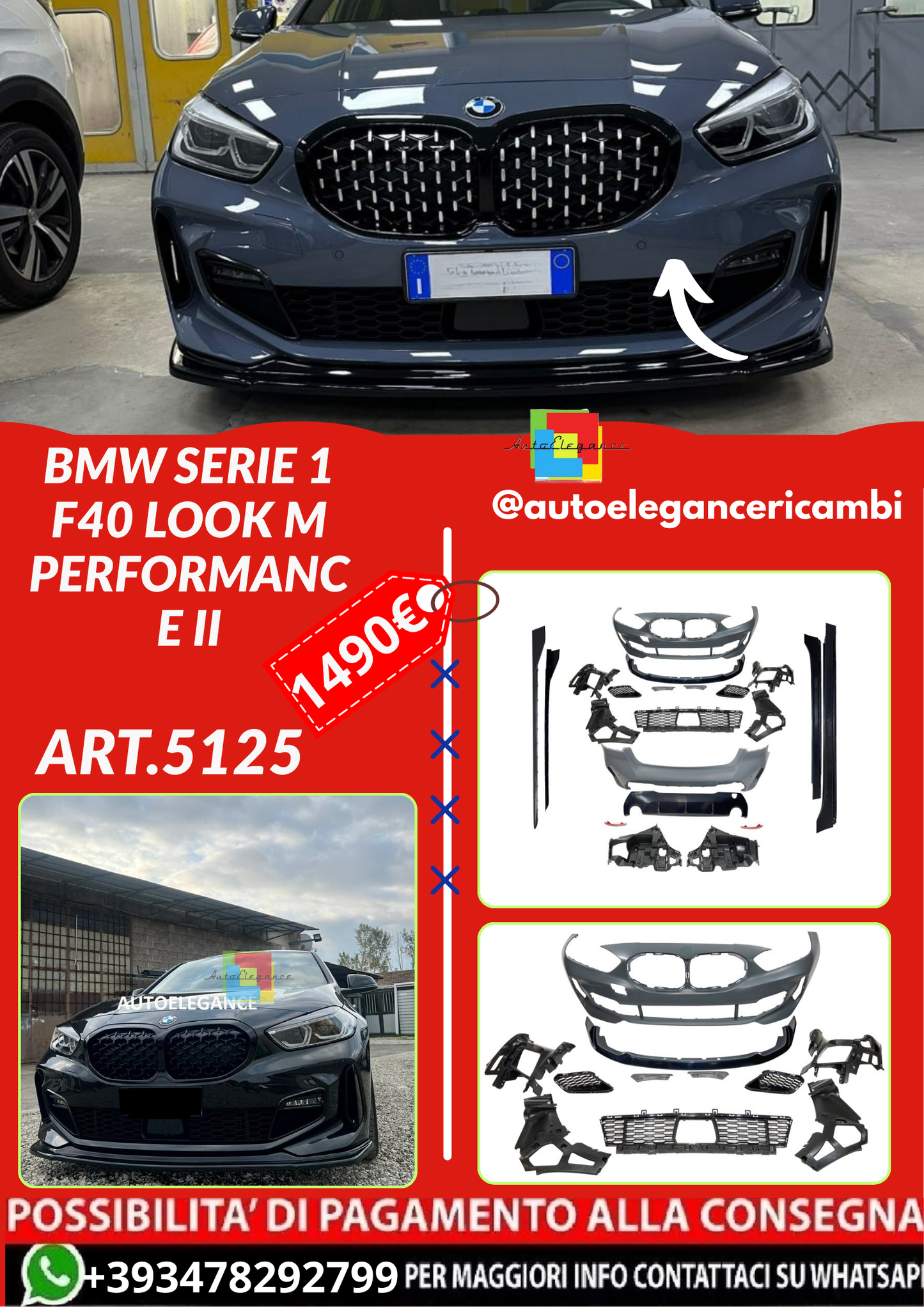 ART.5125 BODYKIT BMW SERIE 1 F40 Look M Performance II