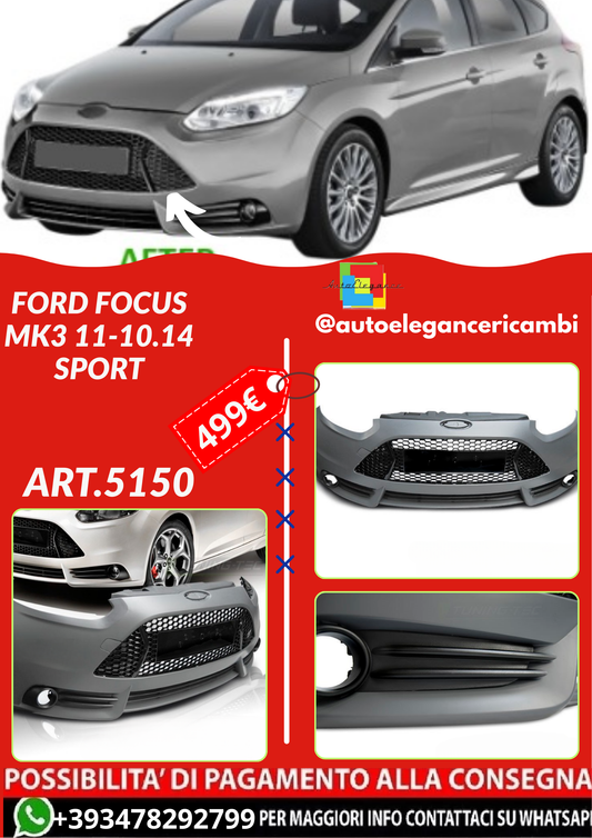 ART.5150 PARAURTI ANTERIORI FORD FOCUS MK3 11-10.14 SPORT