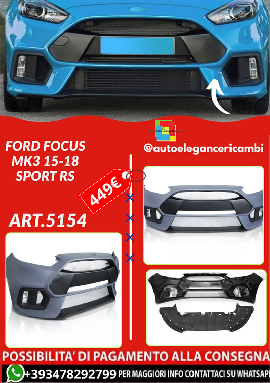 ART.5154  PARAURTI ANTERIORI  FORD FOCUS MK3 15-18 SPORT RS