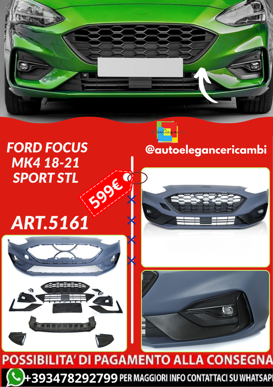 ART.5161 PARAURTI  ANTERIORI FORD FOCUS MK4 18-21 SPORT STL