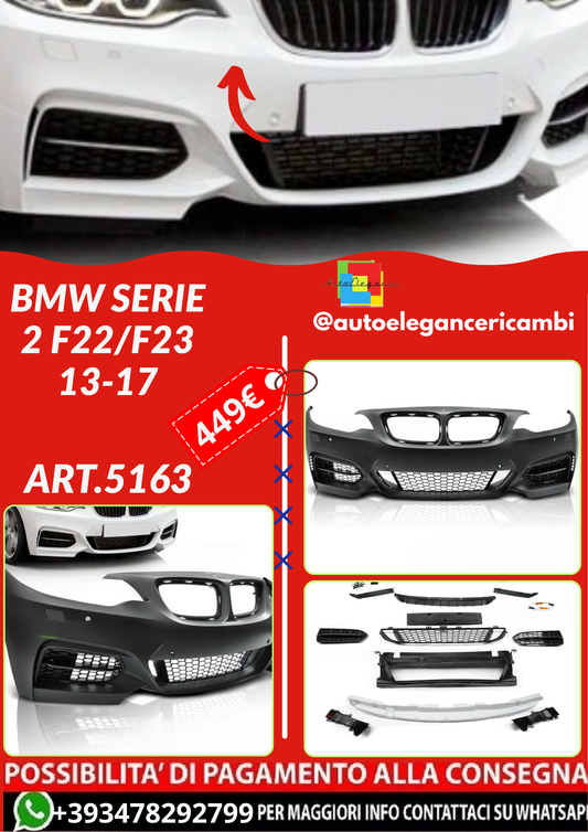 ART.5163 PARAURTI ANTERIORI BMW SERIE 2 F22/F23 13-17