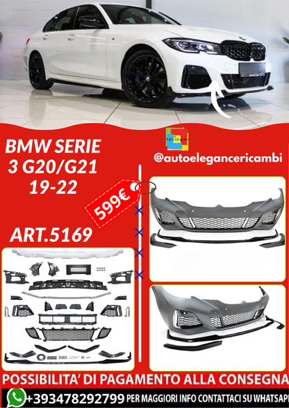 ART.5169  PARAURTI  ANTERIORI  BMW  SERIE 3 G20/G21 19-22 NERO LUCIDO