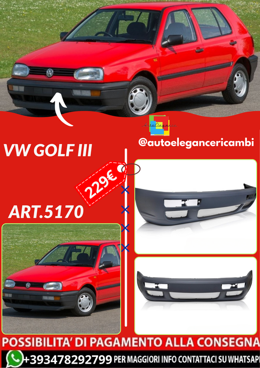 ART.5170 PARAURTI ANTERIORI  VW GOLF III
