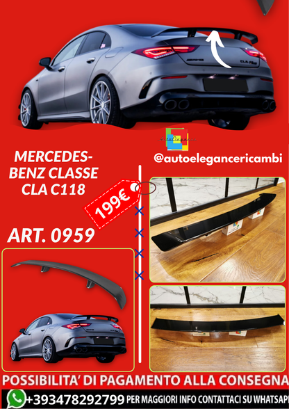 ART. 0959 SPOILER Mercedes-Benz Classe CLA C118  NERO LUCIDO