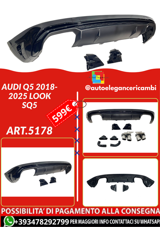 ART.5178   DIFFUSORI Audi Q5 2018-2025 Look SQ5