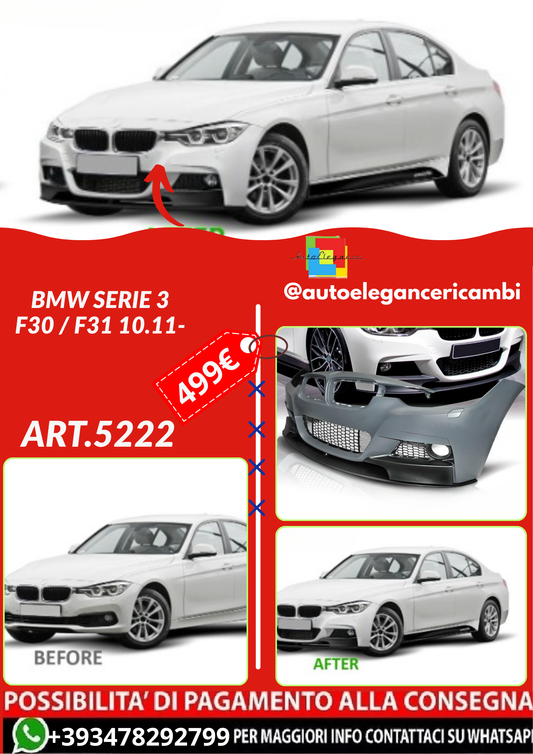 ART.5222  PARAURTI ANTERIORI BMW SERIE 3 F30 / F31 10.11-