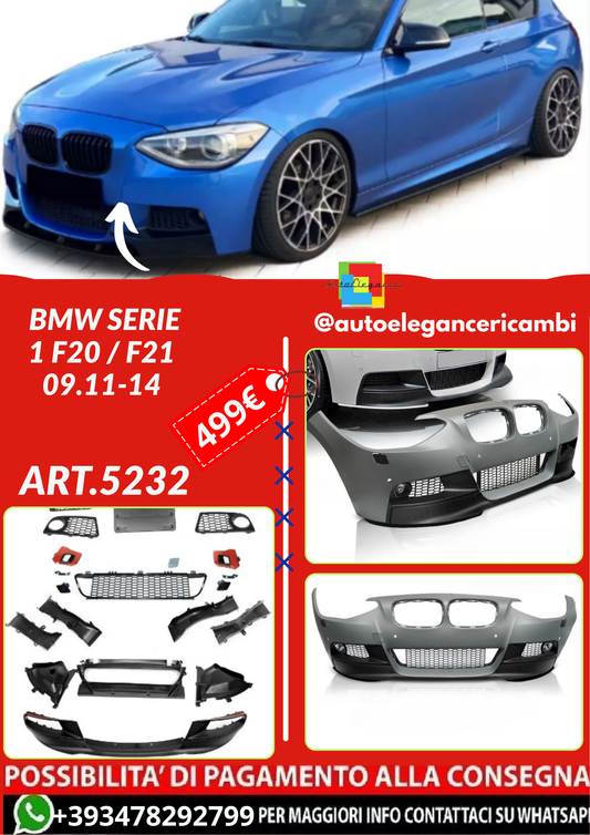 ART.5232 PARAURTI ANTERIORI BMW SERIE 1 F20 / F21 09.11-14