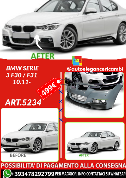 ART.5234 PARAURTI ANTERIORI BMW SERIE 3 F30 / F31 10.11-