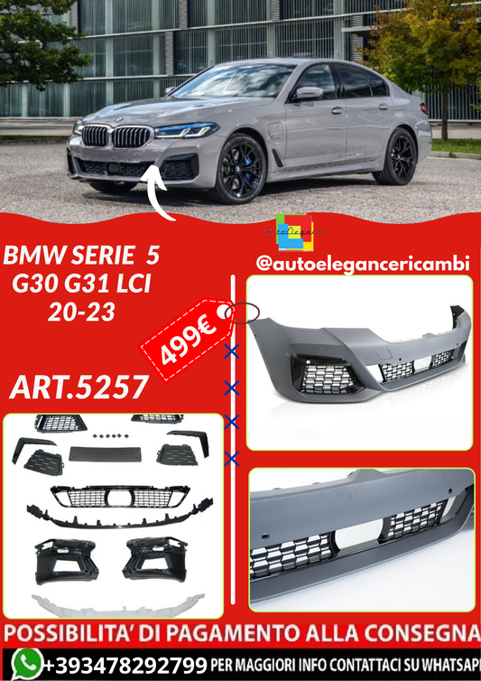 ART.5257 PARAURTI ANTERIORI BMW SERIE  5 G30 G31 LCI 20-23