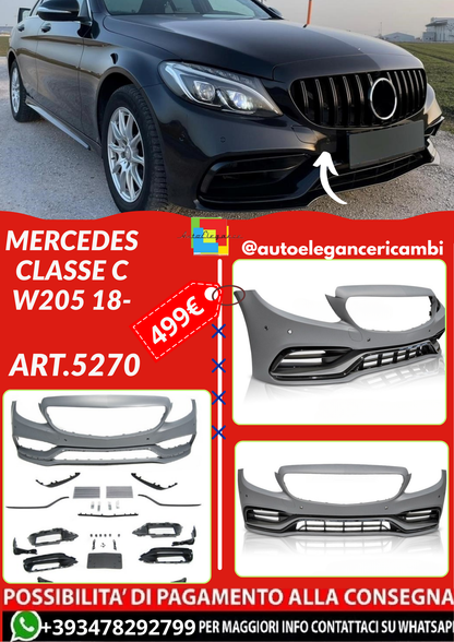 ART.5270  PARAURTI  ANTERIORI MERCEDES CLASSE C  W205 18-